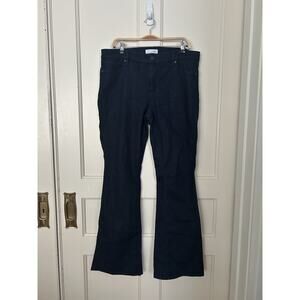 Ann Taylor Loft Dark Wash High Rise Flare Jeans Womens Size 14 Blue Flirty
